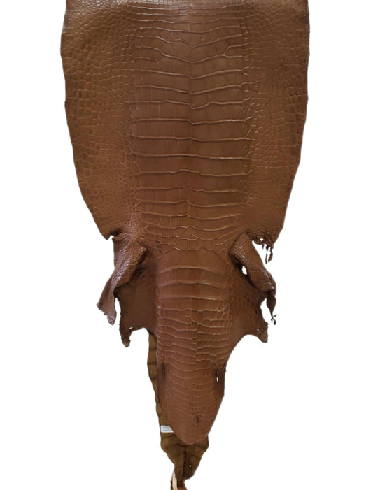 43 cm Grade 3/4 Kango Tabac Matte Wild American Alligator Leather - Tag: LA23-0013903
