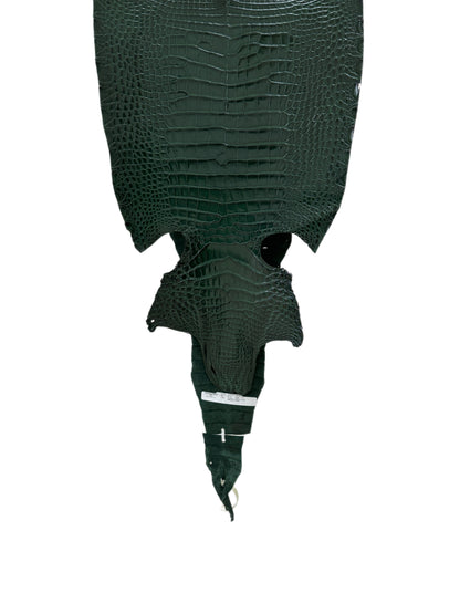 34 cm Grade 1/2 Forest Green Millennium Farm-Raised American Alligator Leather - Tag: FL17-0036952