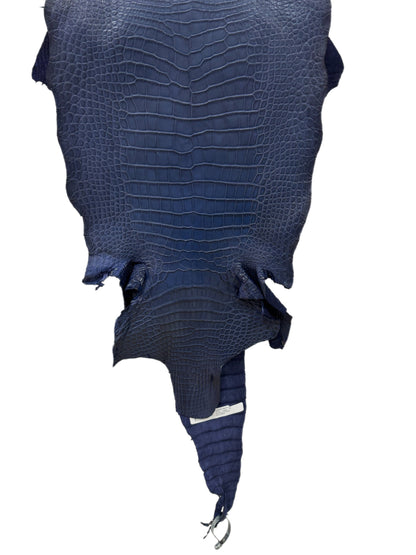 36 cm Grade 1/2 Navy Blue Desert Wild American Alligator Leather - Tag: LA16-0035661
