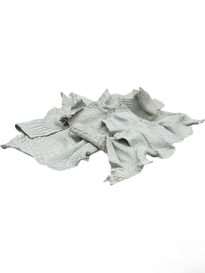 Genuine Alligator Leather Scraps Per Pound - Crust (Undyed) Medium Size Pieces