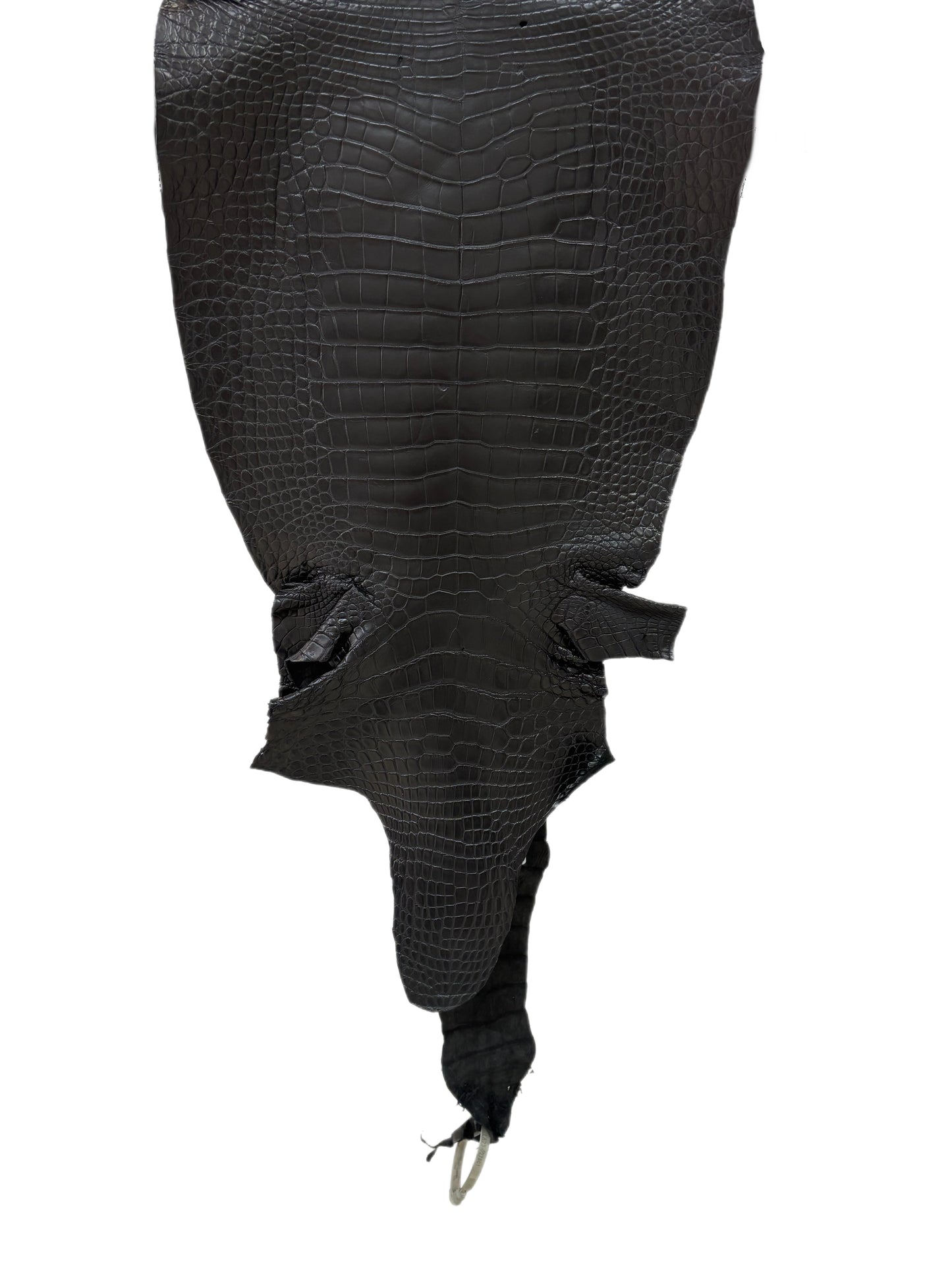 39 cm Grade 2/3 Black Matte Wild American Alligator Leather - Tag: LA23-0027801