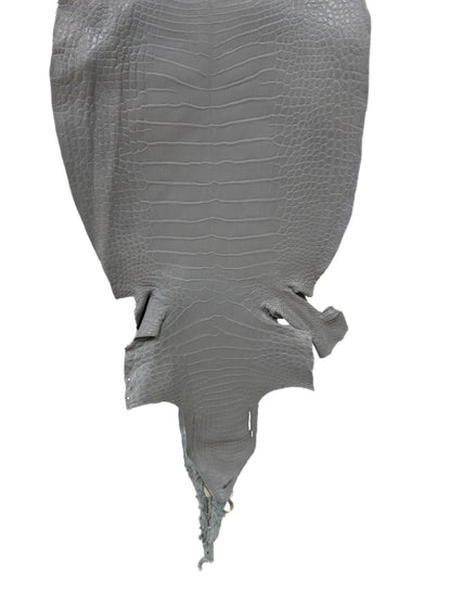 39 cm Grade 2/3 Glacier Matte Wild American Alligator Leather - Tag: LA23-0021513