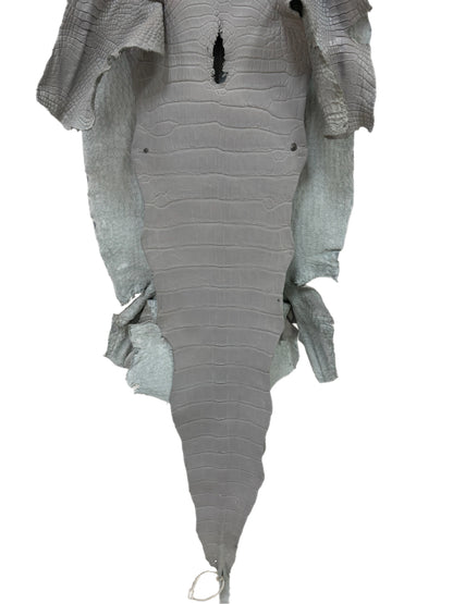 41 cm Grade 2/3 Glacier Matte Wild American Alligator Leather - Tag: LA23-0030516