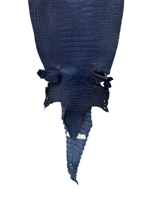 28 cm Grade 2/3 Admiral Blue Matte Farm Raised American Alligator Leather - Tag: FL22-0030416