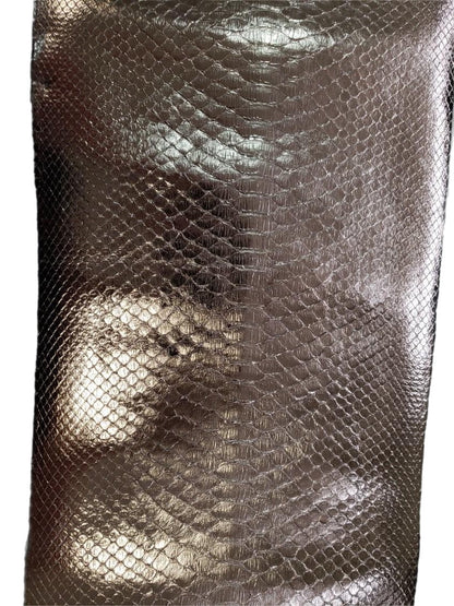 3.1 M Back Cut Light Gold Metallic Python Leather