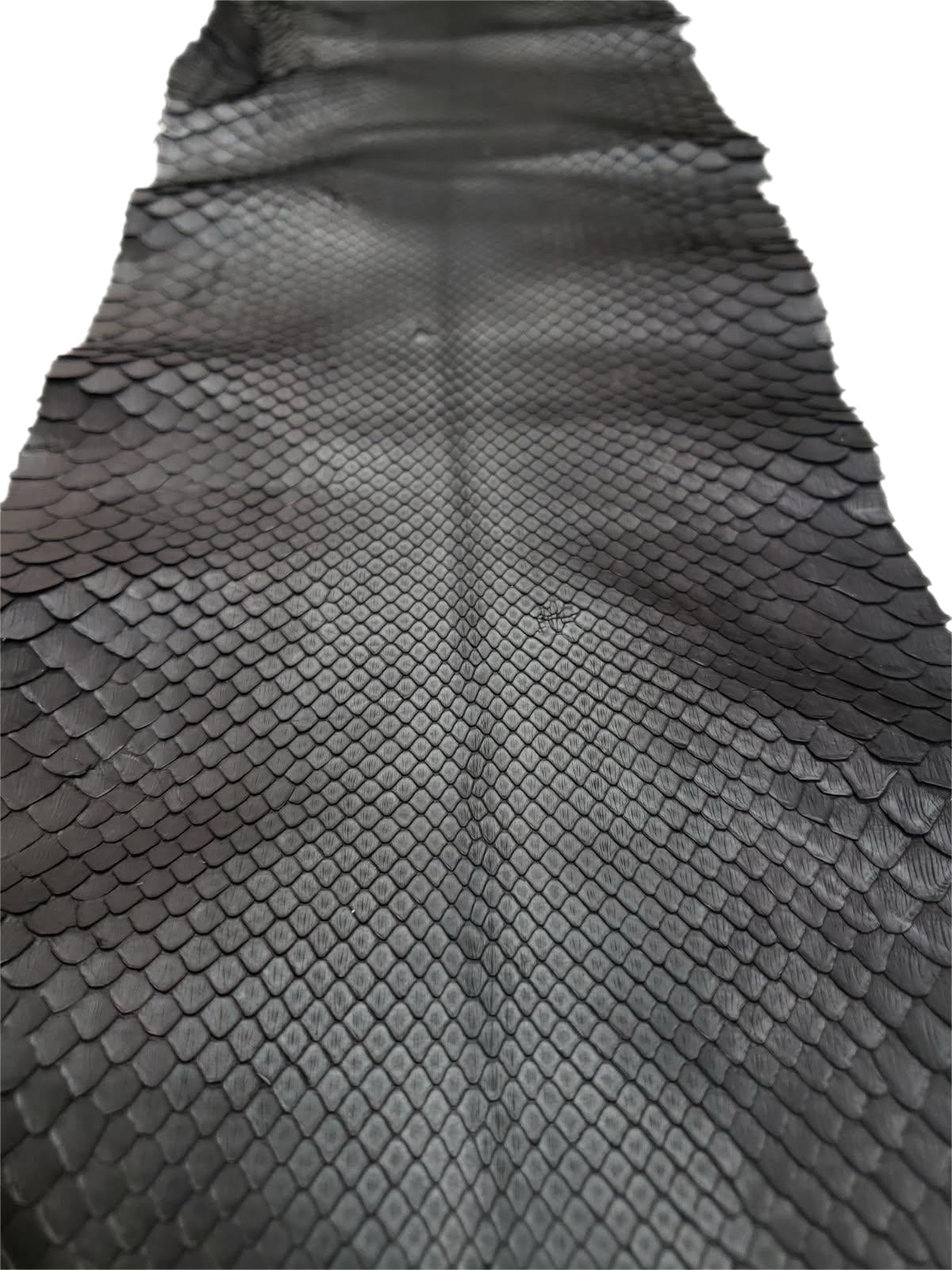 1.2 M Black Matte Front Cut Python Leather