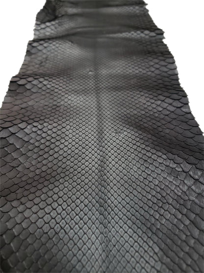 1.2 M Black Matte Front Cut Python Leather