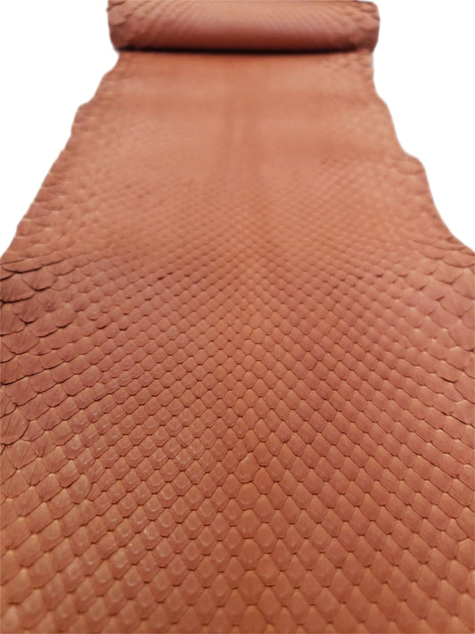 1.5 M Burnt Orange Matte Front Cut Python Leather