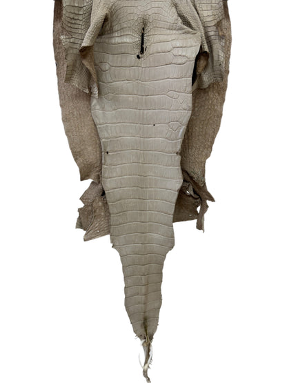 39 cm Grade 2/3 Stormy Matte Wild American Alligator Leather - Tag: LA23-0029512