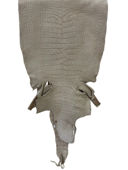 41 cm Grade 3/4 Stormy Matte Wild American Alligator Leather - Tag: LA23-0034012