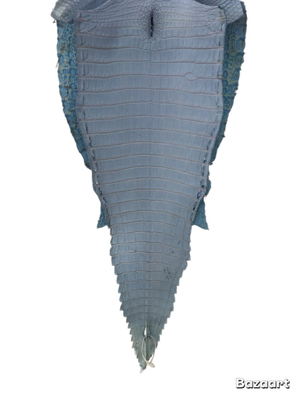 40 cm Grade 1 Carolina Blue Matte Farm Raised American Alligator Leather - Tag: FL17-0052771