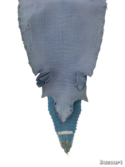 40 cm Grade 1 Carolina Blue Matte Farm Raised American Alligator Leather - Tag: FL17-0052771