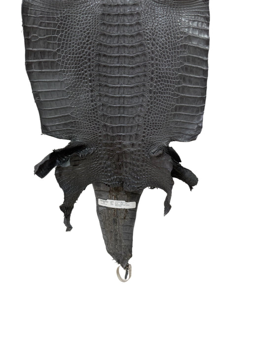 36 cm Grade 2/3 Serpentine Grey Matte Farm-Raised American Alligator Leather - Tag: LA23-0377037