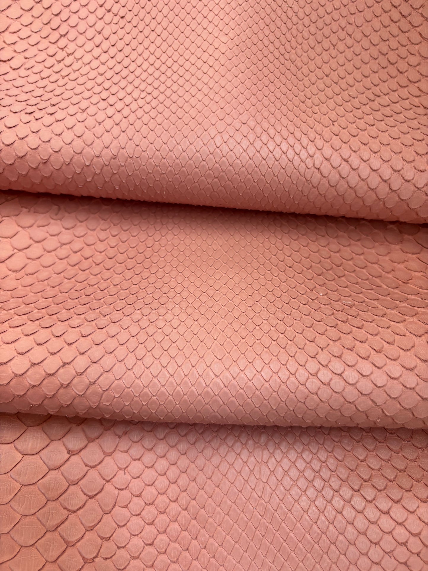 2.85 M Front Cut Dusty Pink Matte Python Leather