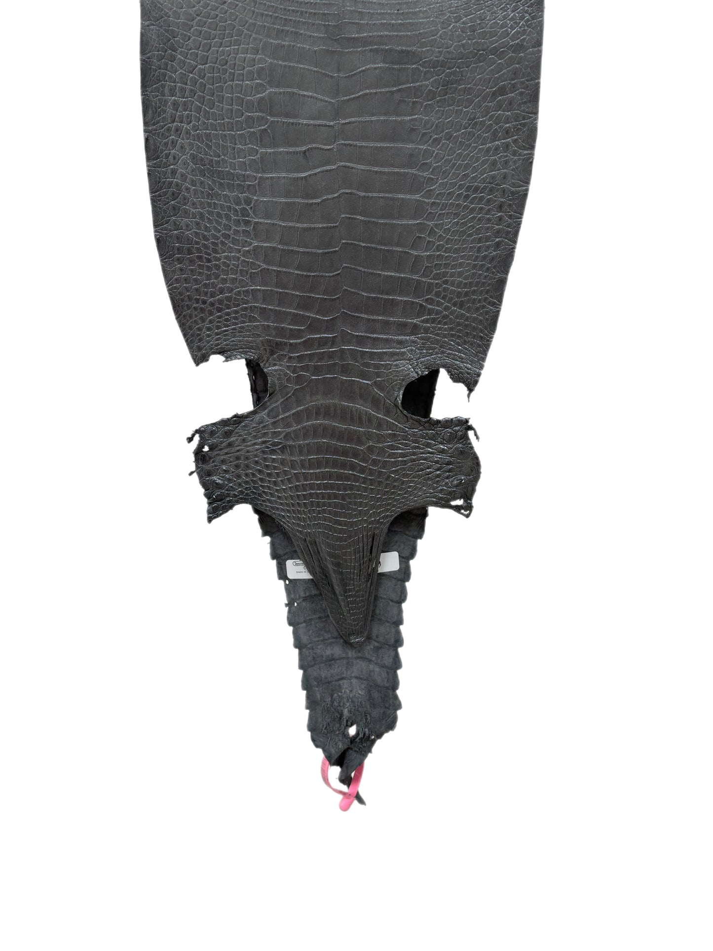 27 cm Grade 2/3 Gunmetal Matte Farm-Raised American Alligator Leather - Tag: FL21-0024462