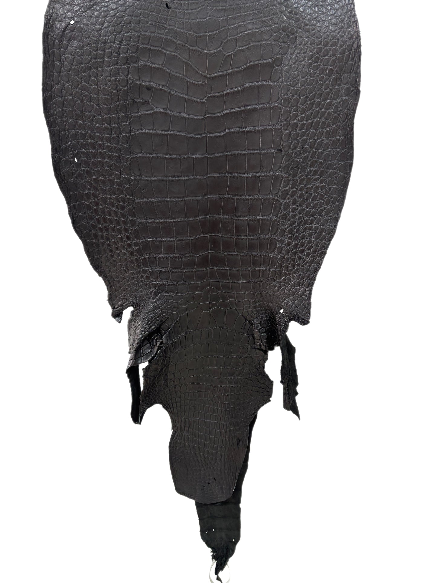 48 cm Grade 4/5 Black Matte Wild American Alligator Leather - Tag: LA23-0003267