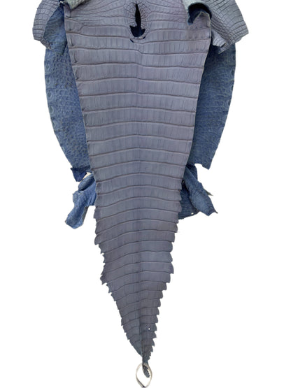 37 cm Grade 2/3 Carolina Blue Matte Farm-Raised American Alligator Leather - Tag: LA17-0279282