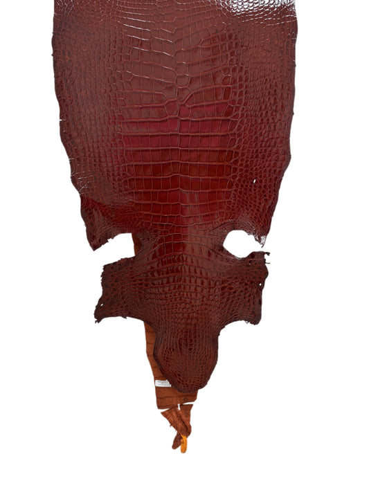 40 cm Grade 2/3 Bourbon Millennium Wild American Alligator Leather - Tag: LA17-0016338