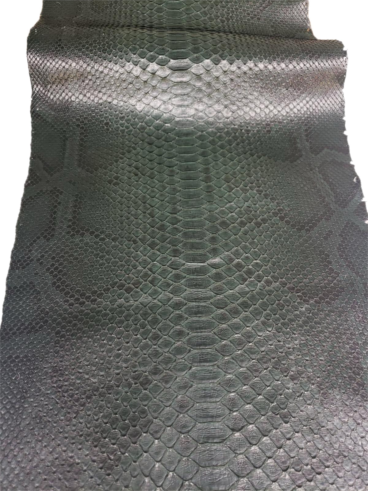 2.1 M Forest Green Matte Back Cut Python Leather with Markings