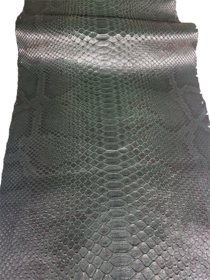 2.1 M Forest Green Matte Back Cut Python Leather with Markings