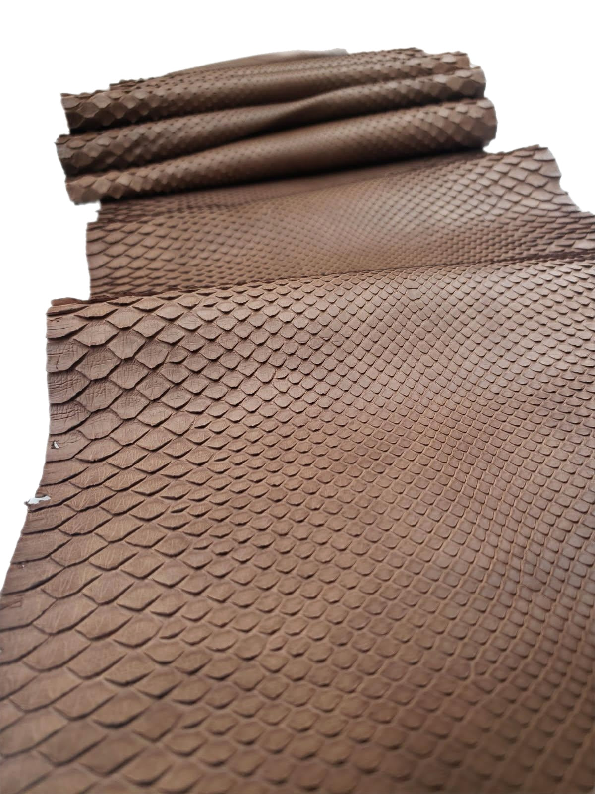 2.4 M Front Cut Tan Matte Python Leather