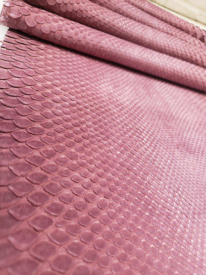 2.4 M Front Cut Blush Matte Python Leather