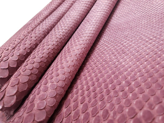 2.4 M Front Cut Blush Matte Python Leather