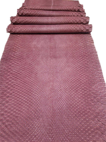 2.4 M Front Cut Blush Matte Python Leather