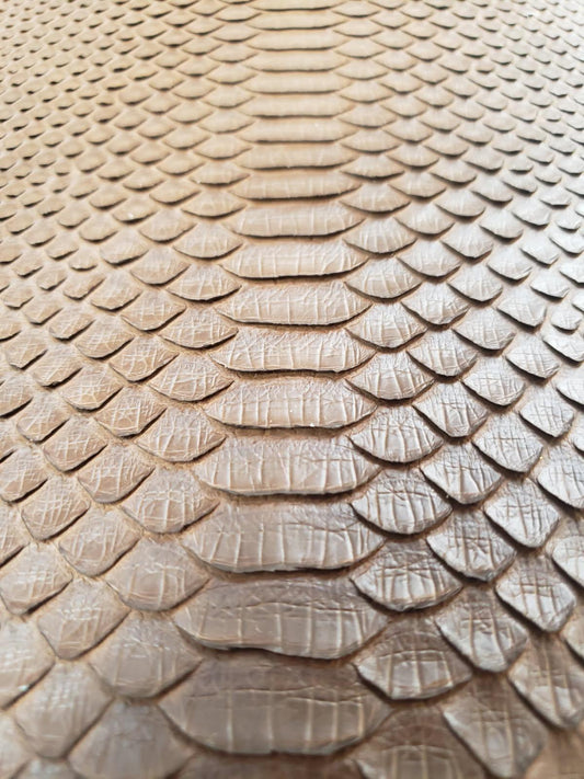 2.4 M Back Cut Chocolate Matte Python Leather