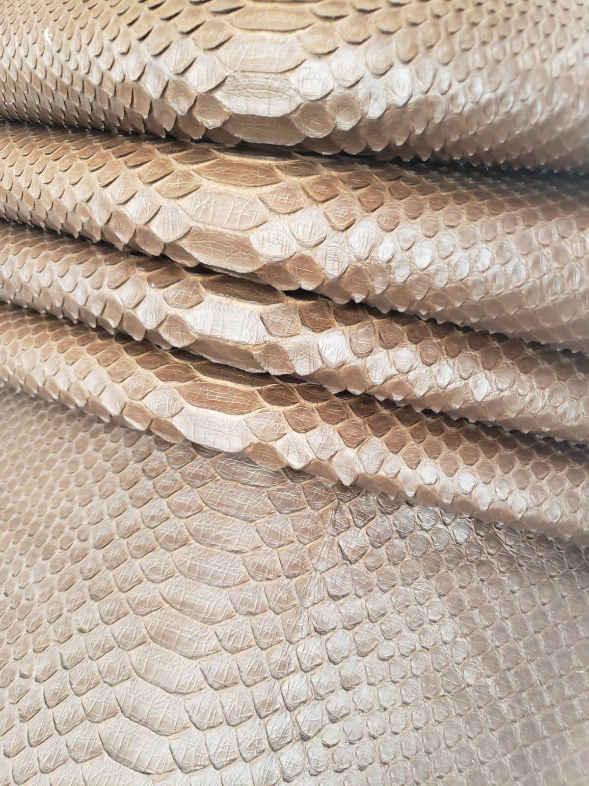 2.4 M Back Cut Chocolate Matte Python Leather