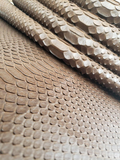 2.4 M Back Cut Chocolate Matte Python Leather