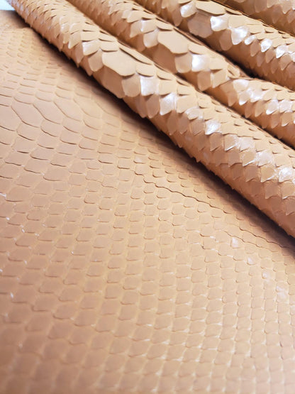2.4 M Back Cut Peach Glazed Python Leather