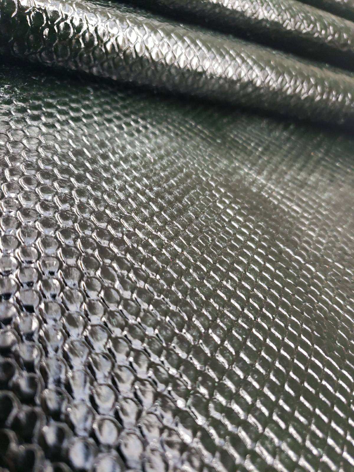 2.65 M Dark Green Glazed Front Cut Python Leather