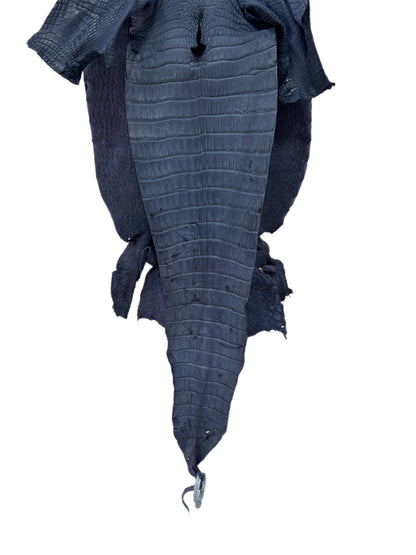 36 cm Grade 3/4 Indigo Matte Wild American Alligator Leather - Tag: LA23-0002136