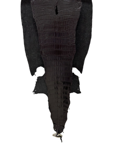 36 cm Grade 1/2 Black Millennium Wild American Alligator Leather - Tag: LA23-0034027