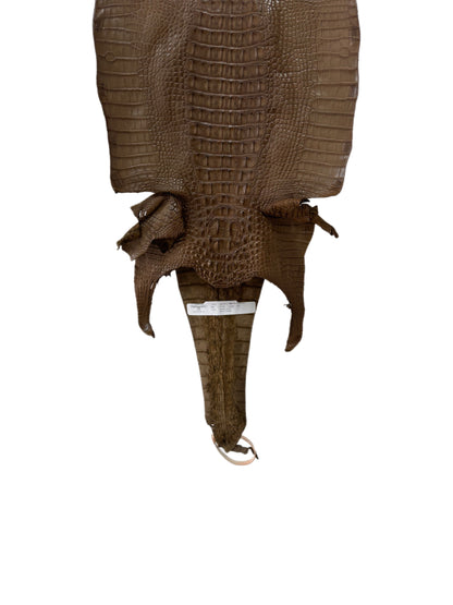 31 cm Grade 1/2 Mink Matte Farm-Raised American Alligator Hornback Leather - Tag: LA23-0377060