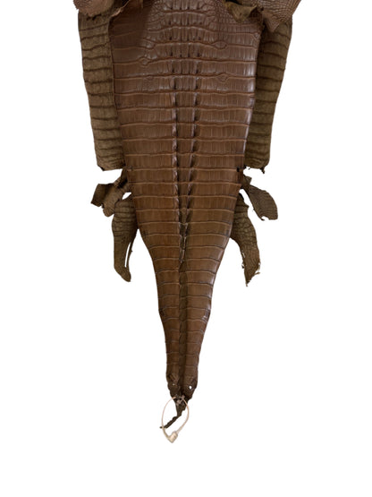 35 cm Grade 1/2 Mink Matte Farm-Raised American Alligator Hornback Leather - Tag: LA23-0377124
