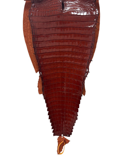 35 cm Grade 1/2 Peanut Millennium Farm-Raised American Alligator Leather - Tag: FL17-0052963