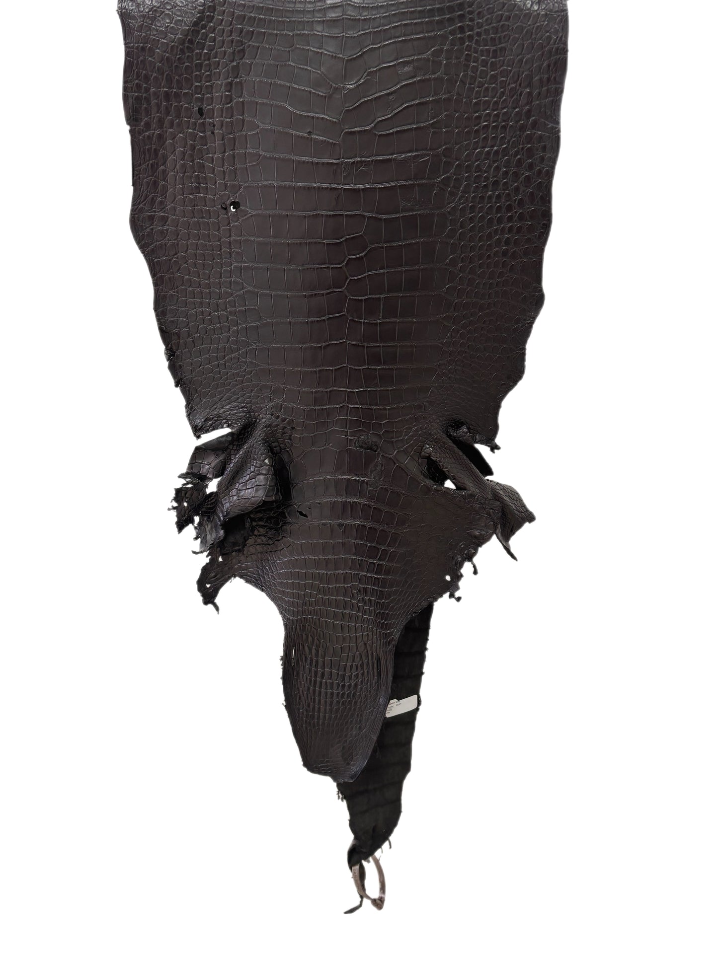 38 cm Grade 3/4 Black Matte Wild American Alligator Leather - Tag: LA23-0001247