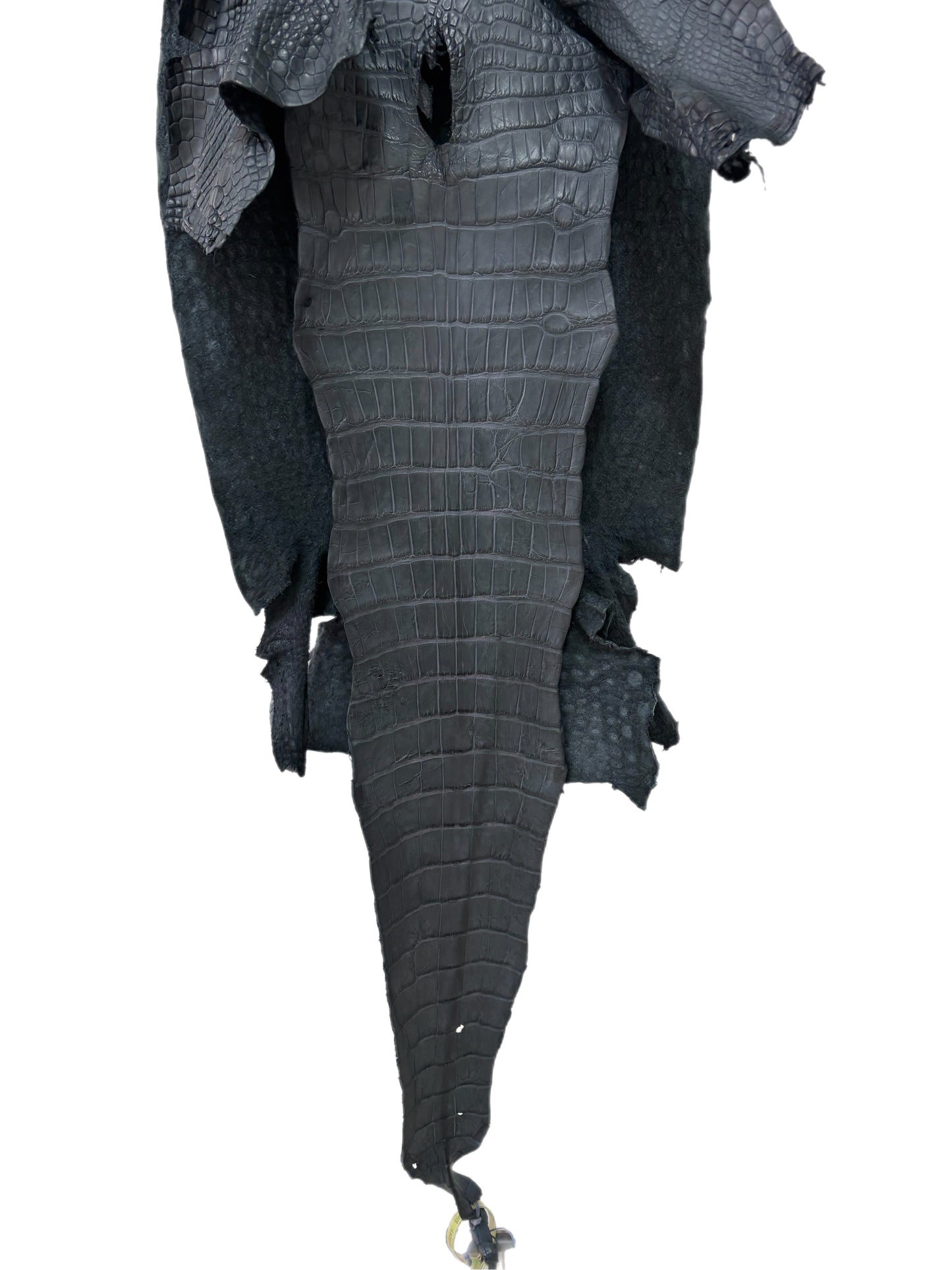 41 cm Grade 2/3 Blue Jean Matte Wild American Alligator Leather - Tag: LA25-0015244