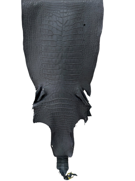 43 cm Grade 2/3 Blue Jean Matte Wild American Alligator Leather - Tag: LA25-0025504