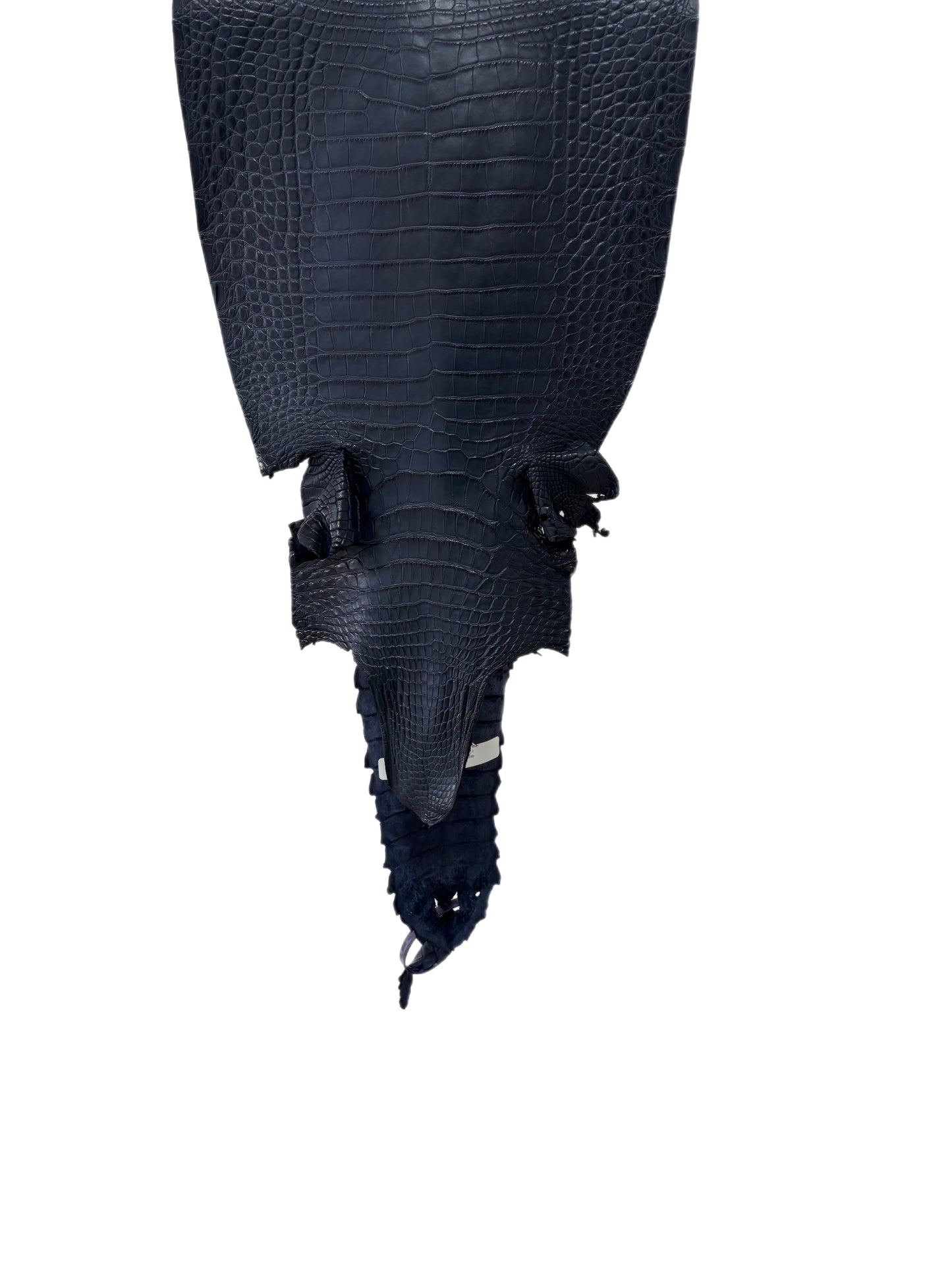 28 cm Grade 1 Navy Blue Matte Farm-Raised American Alligator Leather - Tag: FL21-0024806