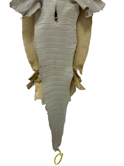 36 cm Grade 1/2 Dune Matte Wild American Alligator Leather - Tag: LA25-0009815
