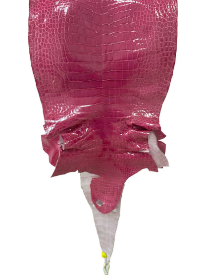 41 cm Grade 3/4 Fuchsia Classic Wild American Alligator Leather - Tag: LA13-0030363