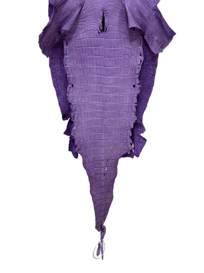 34 cm Grade 3/4 Lavender Jade Desert Wild American Alligator Leather - Tag: LA23-0002075
