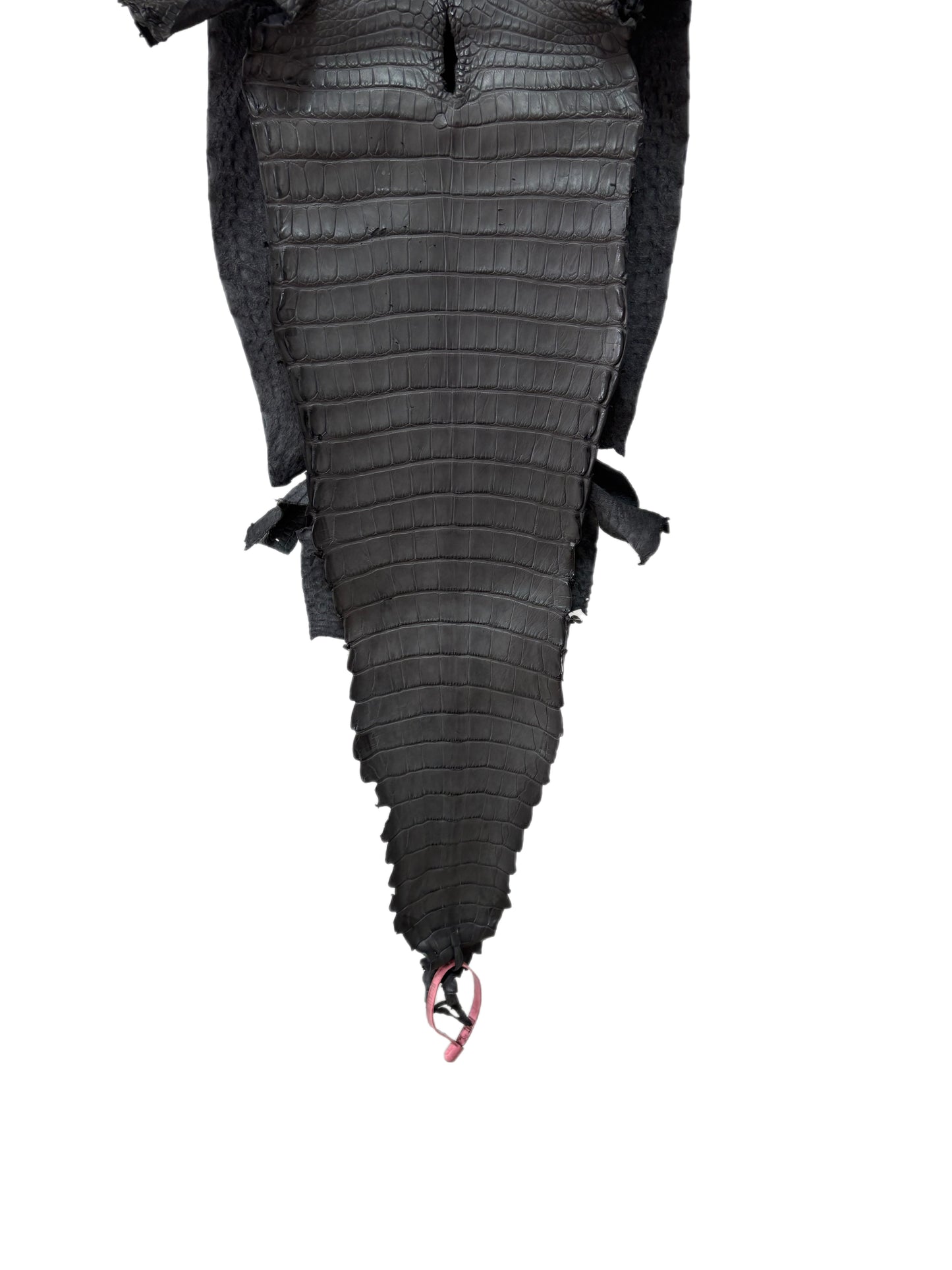 29 cm Grade 1/2 Serpentine Grey Matte Farm-Raised American Alligator Leather - Tag: FL21-0024046