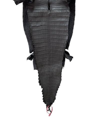 29 cm Grade 1/2 Serpentine Grey Matte Farm-Raised American Alligator Leather - Tag: FL21-0024046