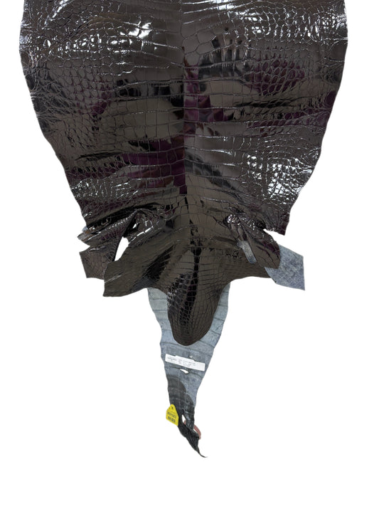 51 cm Grade 2/3 Black Classic Farm-Raised American Alligator Leather - Tag: FL14-0003585