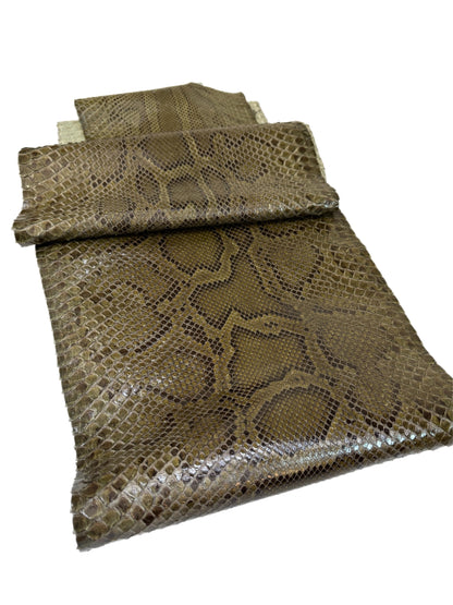 1.86 M Front Cut Olive Glazed Python with Markings