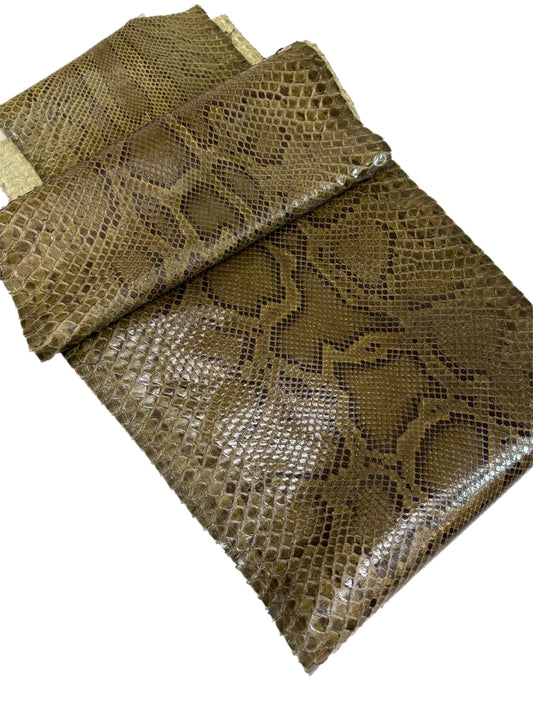 1.86 M Front Cut Olive Glazed Python with Markings